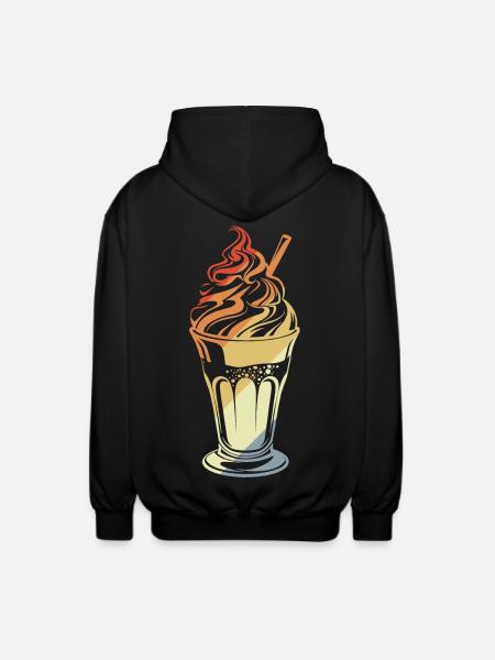 Coupe glacée style rétro - Veste à capuche unisexe - noir