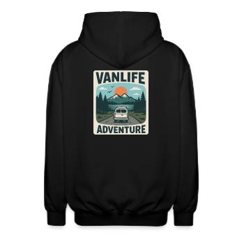 Vanlife Adventure - Veste à capuche unisexe - noir - Dos - AI Model Male 185 light (185cm)