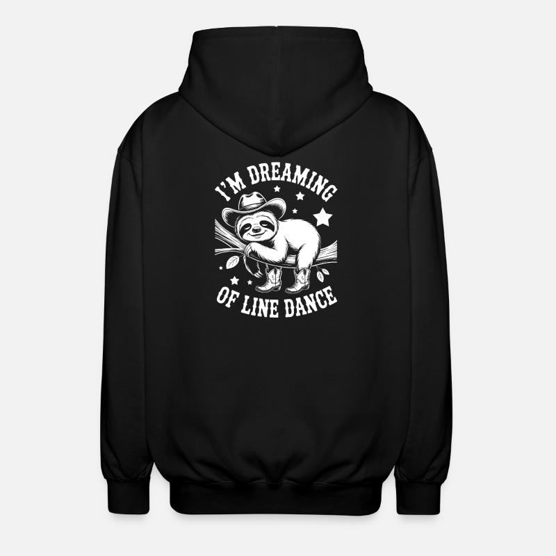 Faultier  LineDance Traum - Unisex Kapuzenjacke - Schwarz
