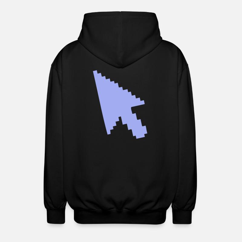 Pointer Mouse Silhouette - Unisex Hooded Jacket - black