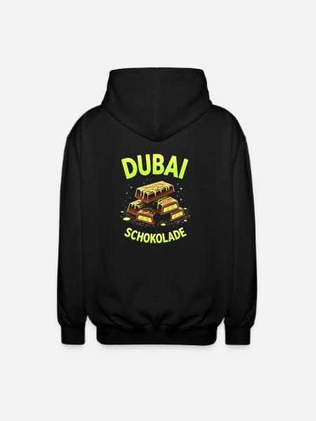 Dubai Chocolate - Chocolate Meme - Unisex Hooded Jacket - black