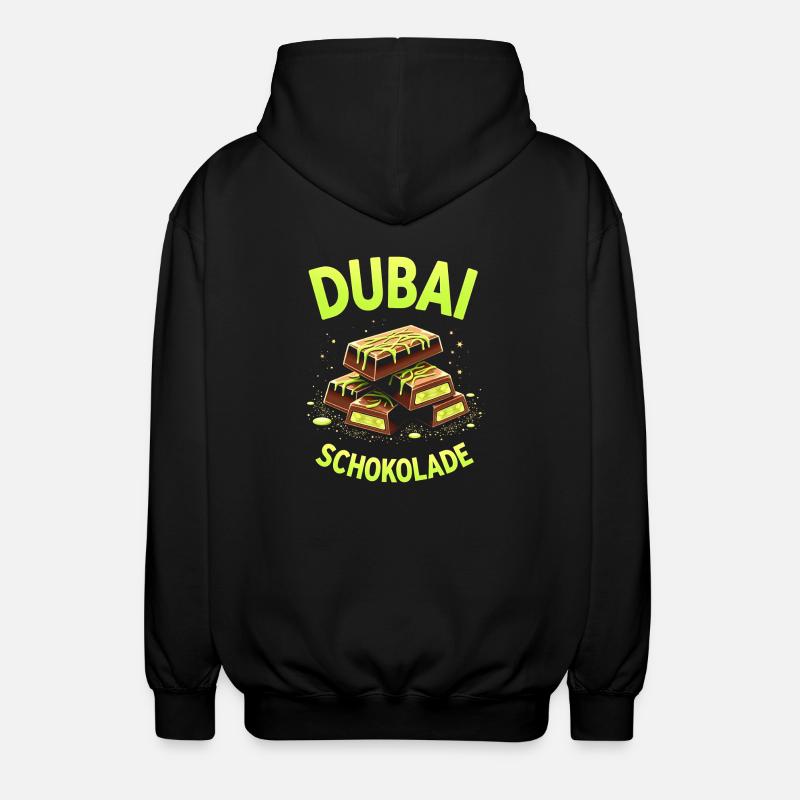 Dubai-Schokolade - Schokolade-Meme - Unisex Kapuzenjacke - Schwarz