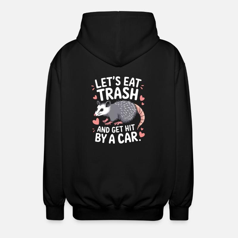 Opossum Possum Tier - Unisex Kapuzenjacke - Schwarz