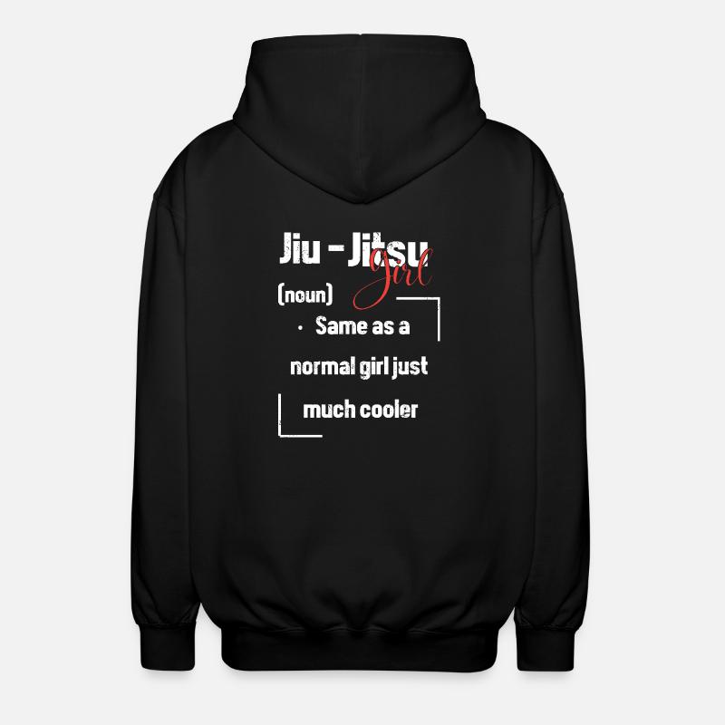 Jiu Jitsu Self Defense - Unisex Hooded Jacket - black