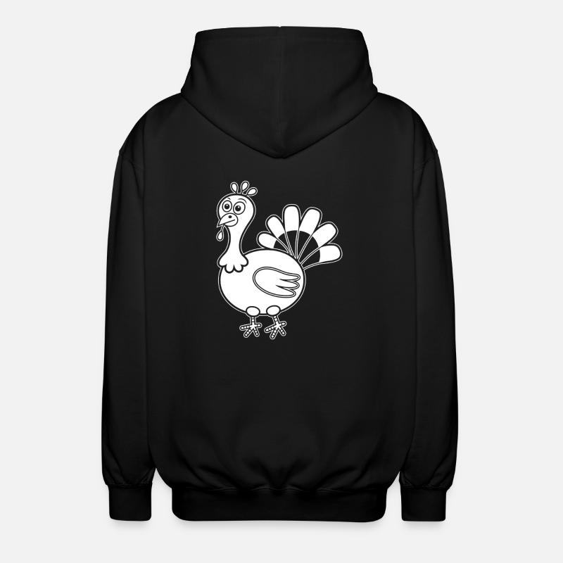 dinde - Veste à capuche unisexe - noir