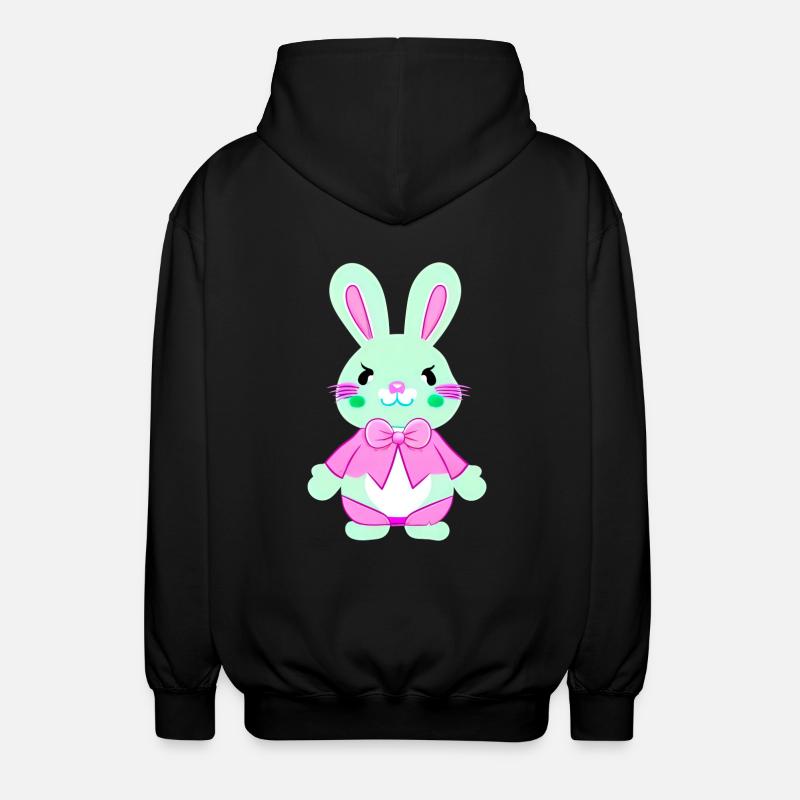 nedlcher Easter Bunny - Unisex Hooded Jacket - black