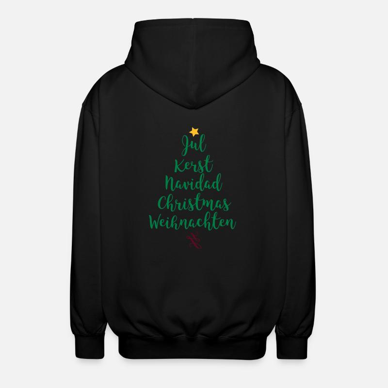 Weihnachtsbaum - Unisex Kapuzenjacke - Schwarz