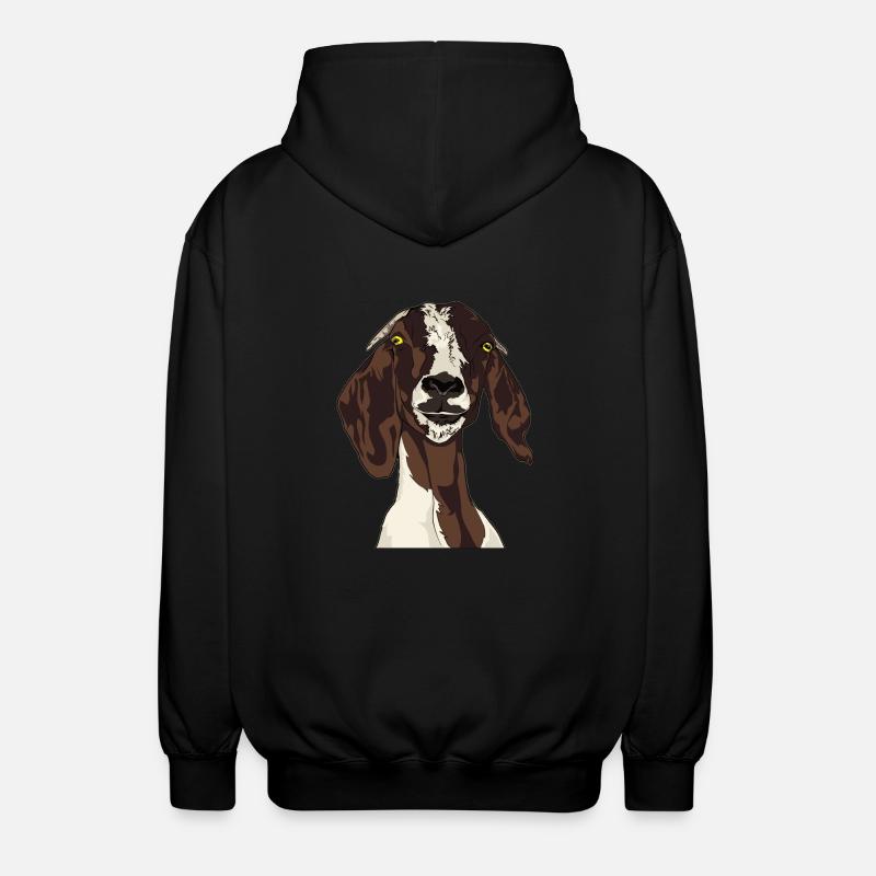 Ziege - Unisex Kapuzenjacke - Schwarz