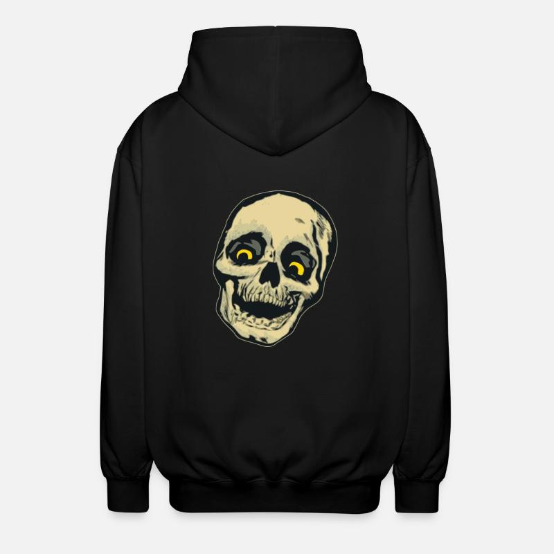 Totenkopf Comic Geschenk - Unisex Kapuzenjacke - Schwarz