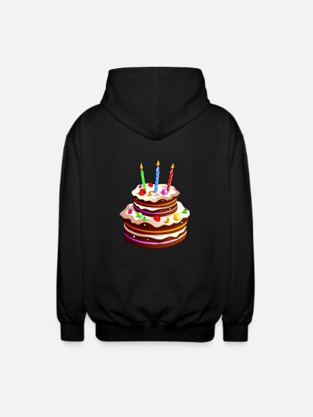gros gâteau anniversaire - Veste à capuche unisexe - noir