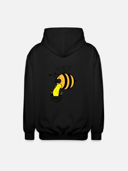 making of honey - bee :-) - Unisex Hooded Jacket - black