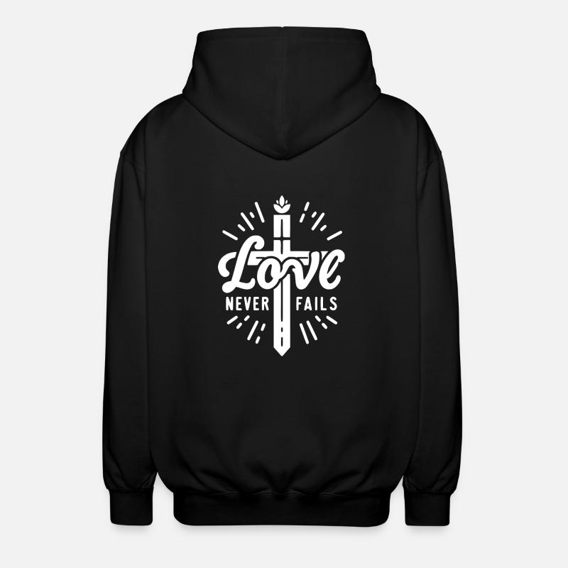 L’amour ne manque jamais - Veste à capuche unisexe - noir
