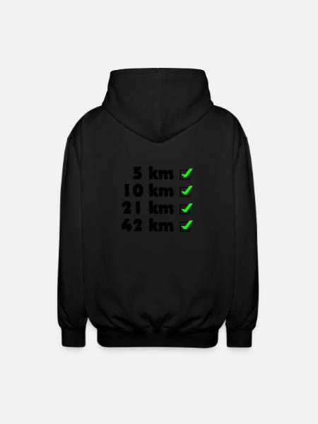 Marathon checklist - Unisex Hooded Jacket - black
