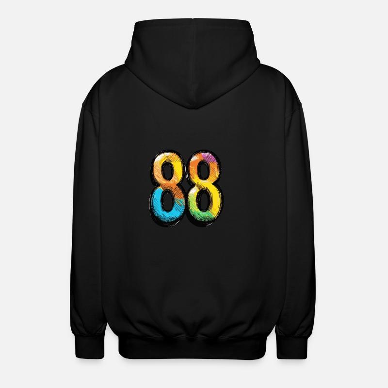 88 Number Comic - Unisex Hooded Jacket - black