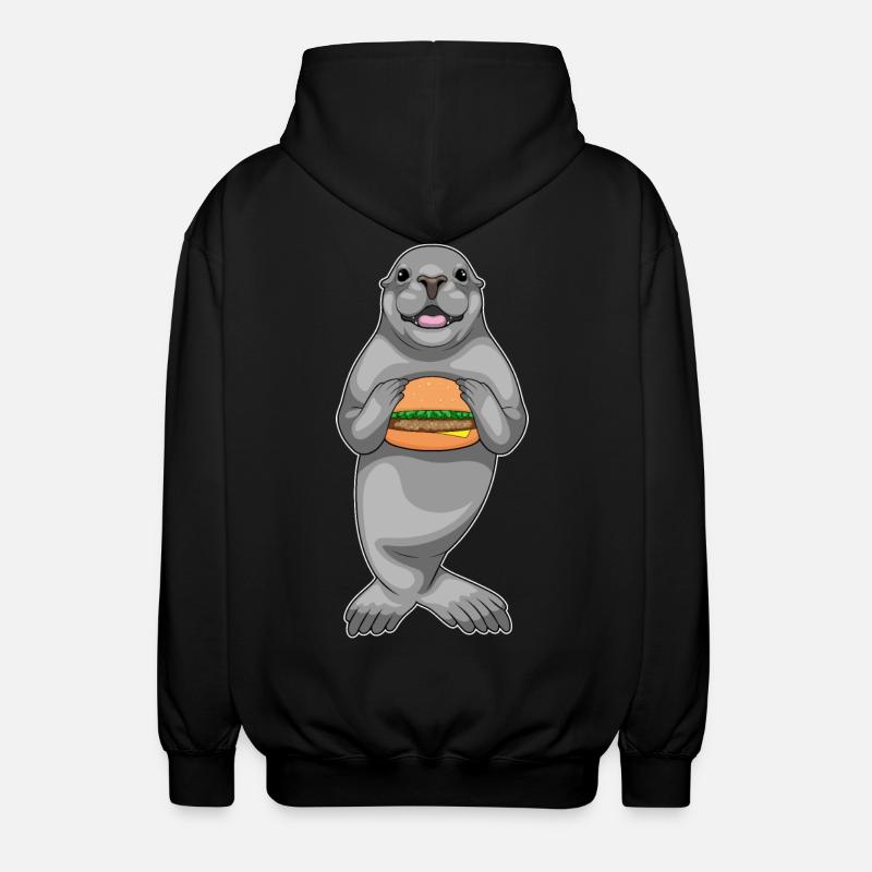 Hamburger au phoque - Veste à capuche unisexe - noir