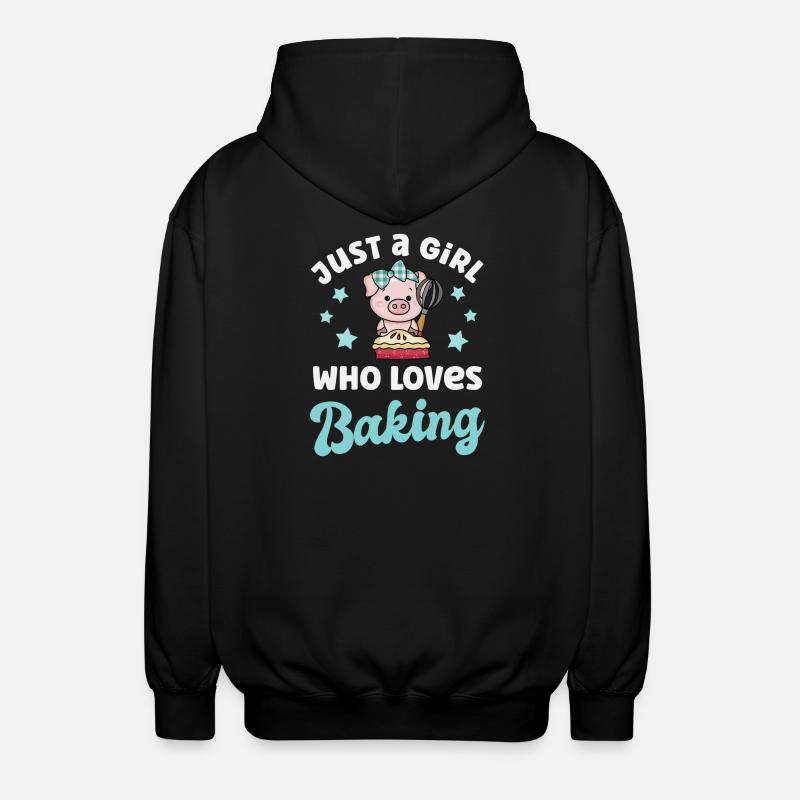 Baking Baker - Unisex Hooded Jacket - black