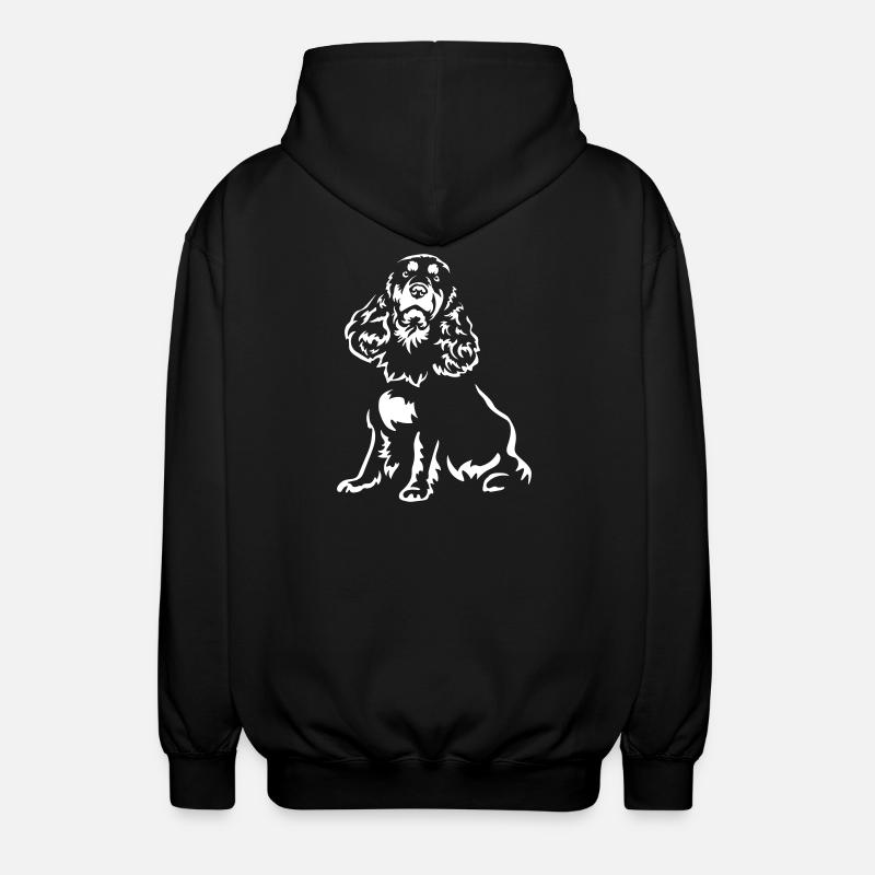 Cocker Spaniel « Black Edition » - Veste à capuche unisexe - noir