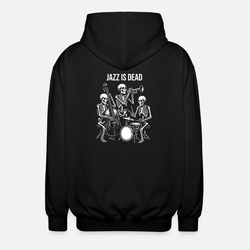 Conception du groupe squelette Dead Jazz - Veste à capuche unisexe - noir