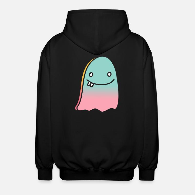 Geist doodle gradient - Unisex Kapuzenjacke - Schwarz