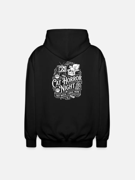 Cat Horror Night - Unisex Hooded Jacket - black