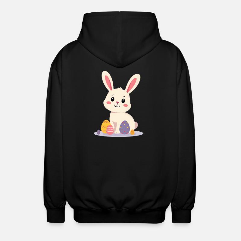 Osterhase - Unisex Kapuzenjacke - Schwarz