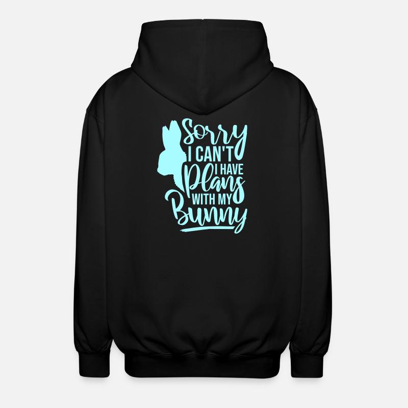 Scusa, non posso, ho dei programmi con il mio logo Bunny Hase - Felpa unisex con cappuccio - nero