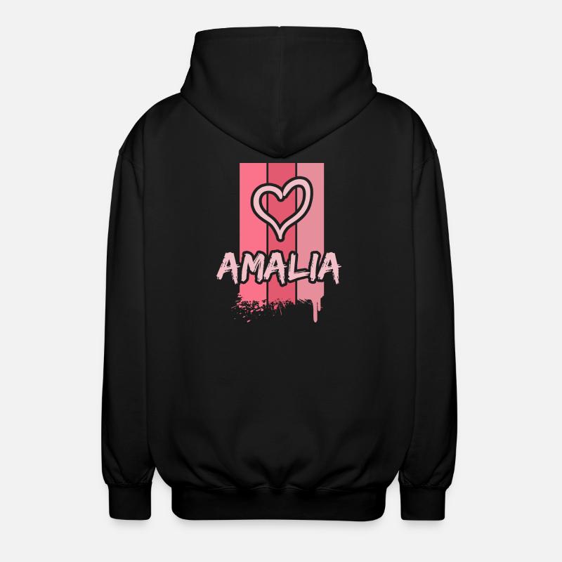 Gift for Amalia - Unisex Hooded Jacket - black