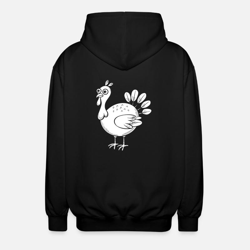 dinde - Veste à capuche unisexe - noir