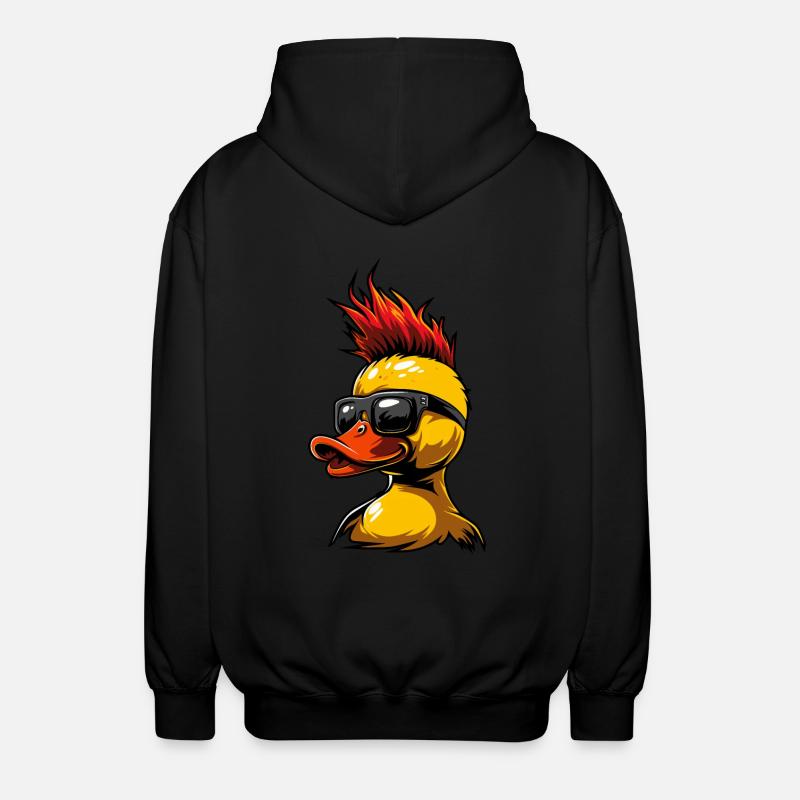 Canard en caoutchouc Punk - Veste à capuche unisexe - noir