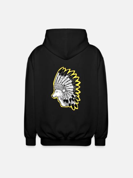Wolf - Unisex Kapuzenjacke - Schwarz