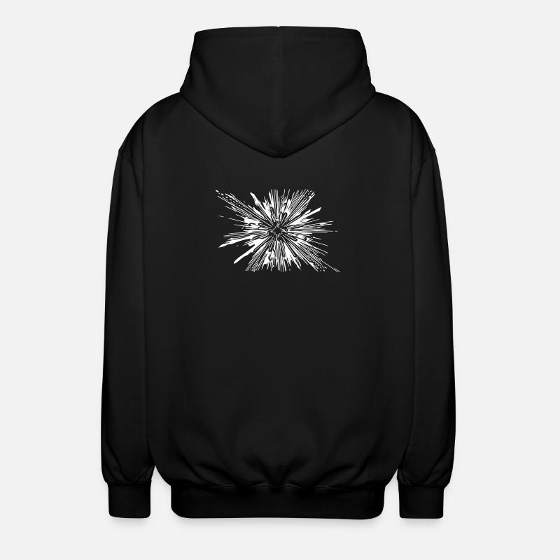 Vector Splash Explosion - Unisex Kapuzenjacke - Schwarz