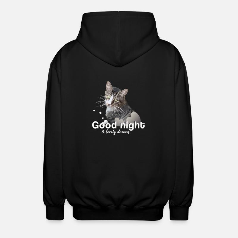Schlafshirt gute Nacht good night - Unisex Kapuzenjacke - Schwarz
