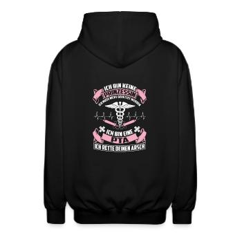 PTA - Pharmazeutisch-technische Assistentin - Unisex Kapuzenjacke - Schwarz - Hinten - AI Model Male 185 light (185cm)