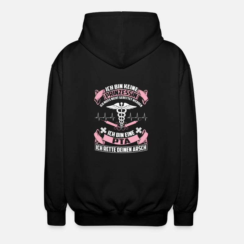 PTA - Pharmazeutisch-technische Assistentin - Unisex Kapuzenjacke - Schwarz