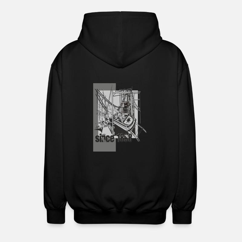 achterbahn - Unisex Kapuzenjacke - Schwarz