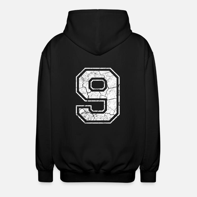 9_nine_neun_white_weiss (fr) - Veste à capuche unisexe - noir