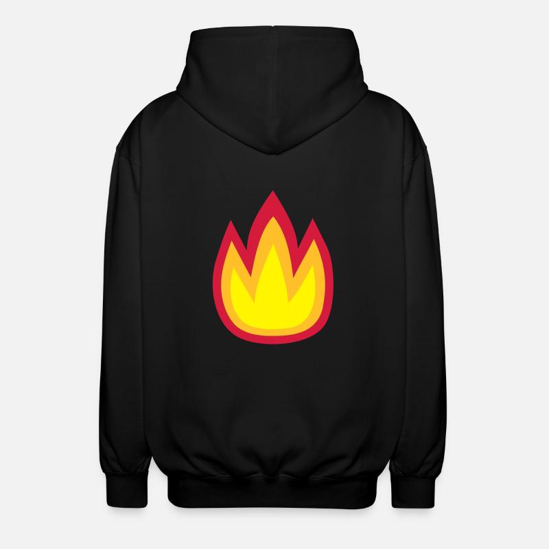 Feuer - Unisex Kapuzenjacke - Schwarz