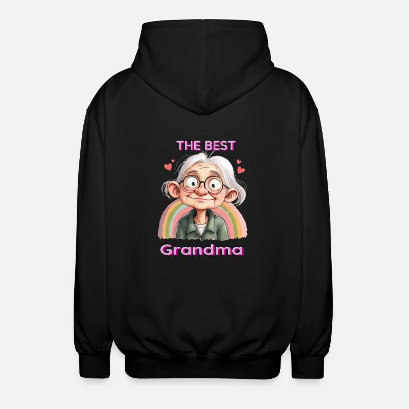 Die beste Großmutter - Unisex Kapuzenjacke - Schwarz