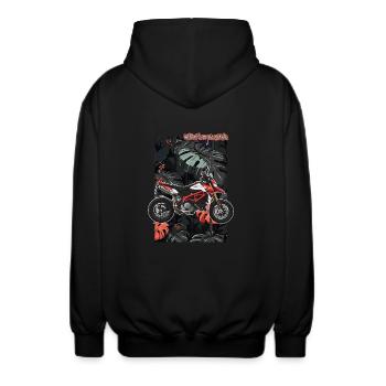 Superbike // Illustration - Veste à capuche unisexe - noir - Dos - AI Model Male 185 light (185cm)