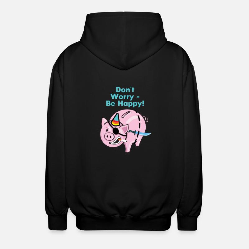 Cochon de pirate - Veste à capuche unisexe - noir