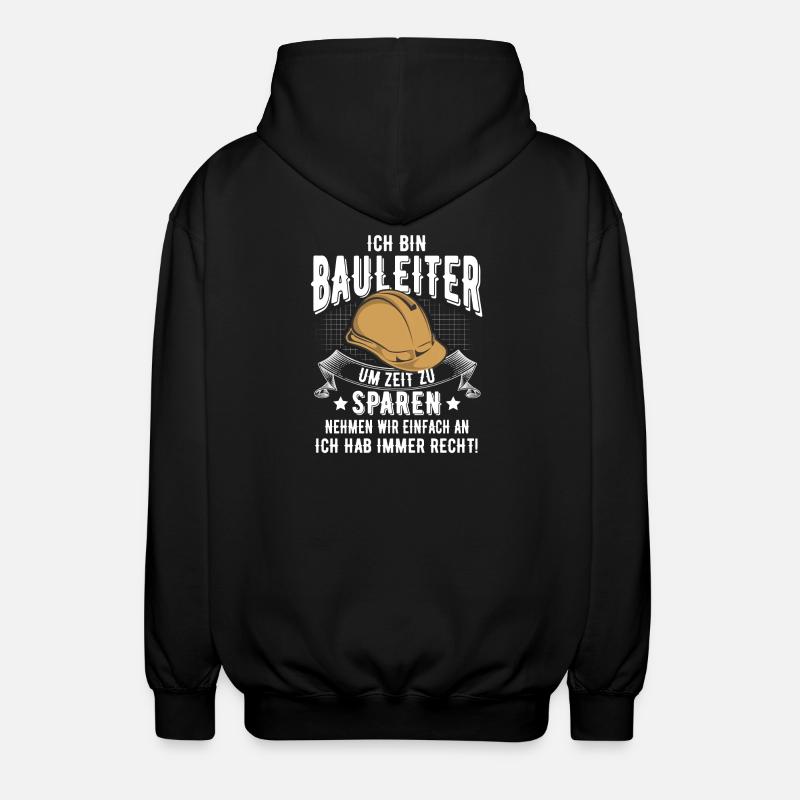 Bauleiter - Unisex Kapuzenjacke - Schwarz