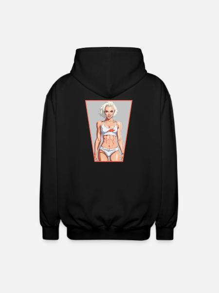 Fitness Mädchen - Unisex Kapuzenjacke - Schwarz