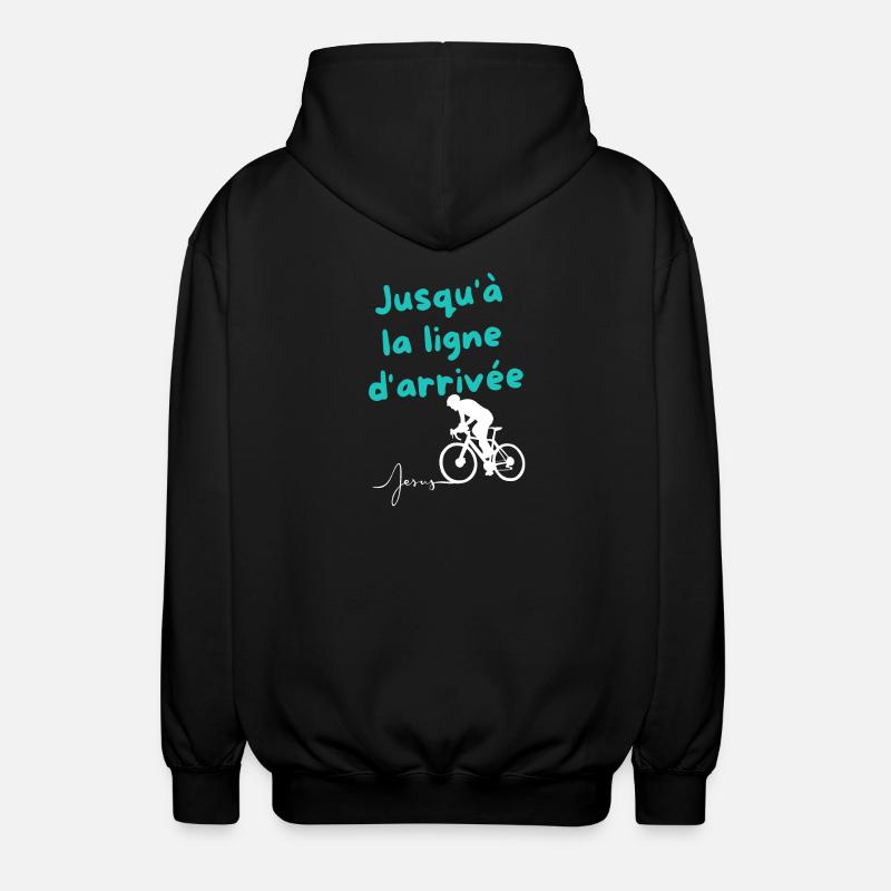 Persévérance Jusqu'à la Ligne d'Arrivée - Veste à capuche unisexe - noir