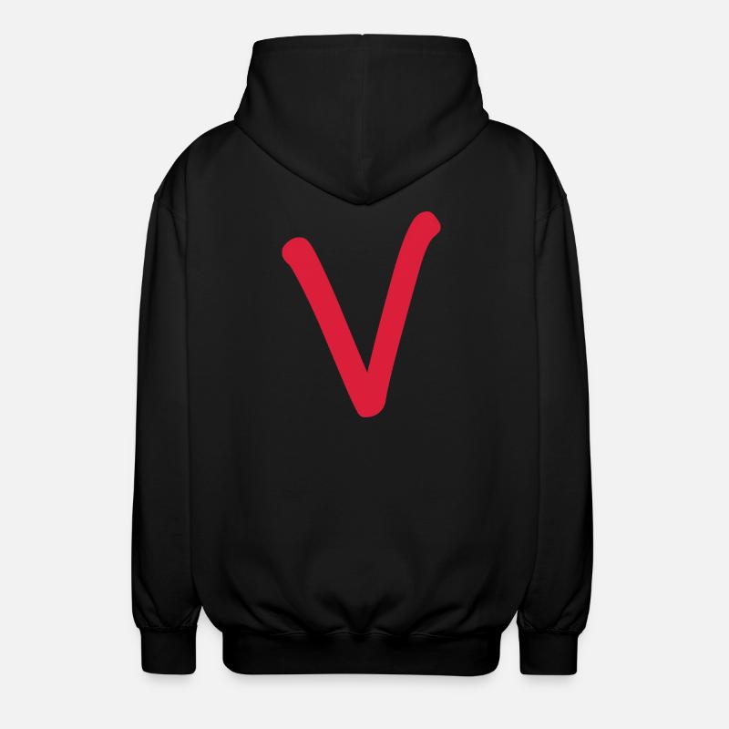 V - einfach nur V - Unisex Kapuzenjacke - Schwarz