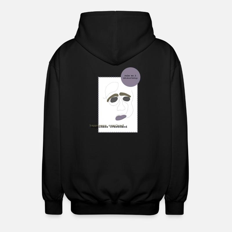 Parler de ses sentiments 1 - Veste à capuche unisexe - noir