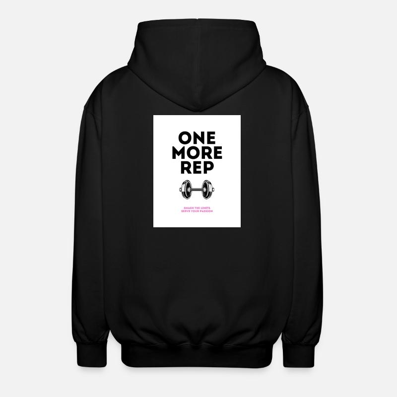 Gym Motivation Noch ein Wiederholungsdesign - Unisex Kapuzenjacke - Schwarz