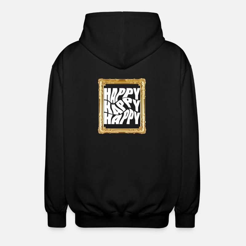 Lettrage rétro joyeux - Veste à capuche unisexe - noir