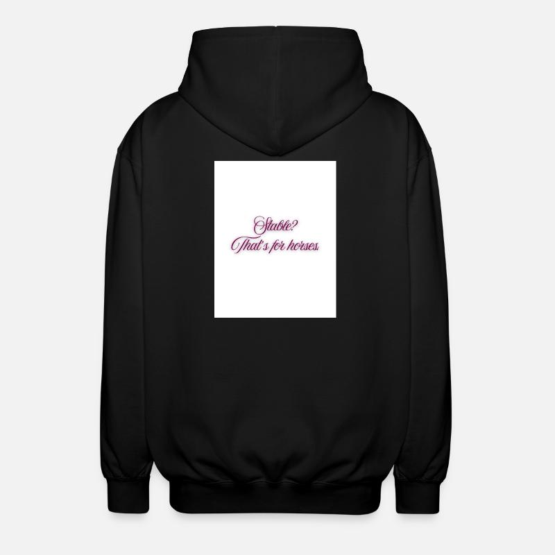Étable? C’est pour les chevaux. - Veste à capuche unisexe - noir