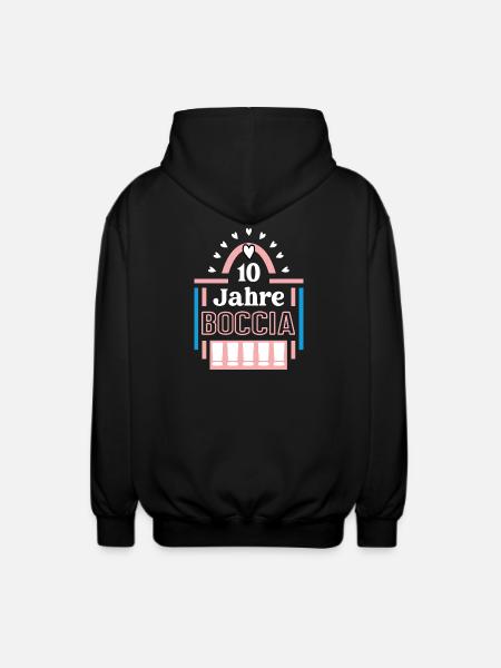 Boccia Anniversary 10 Years Coach Player - Unisex Hooded Jacket - black