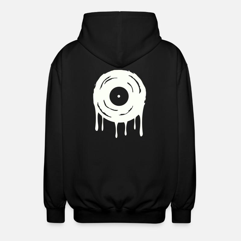 Record - Unisex Hooded Jacket - black